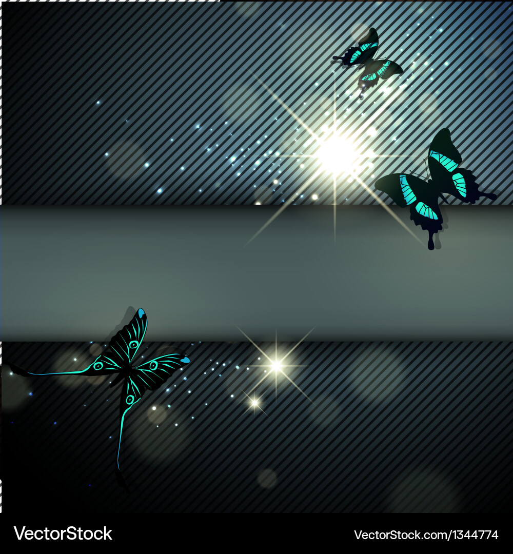 Butterfly border design Royalty Free Vector Image