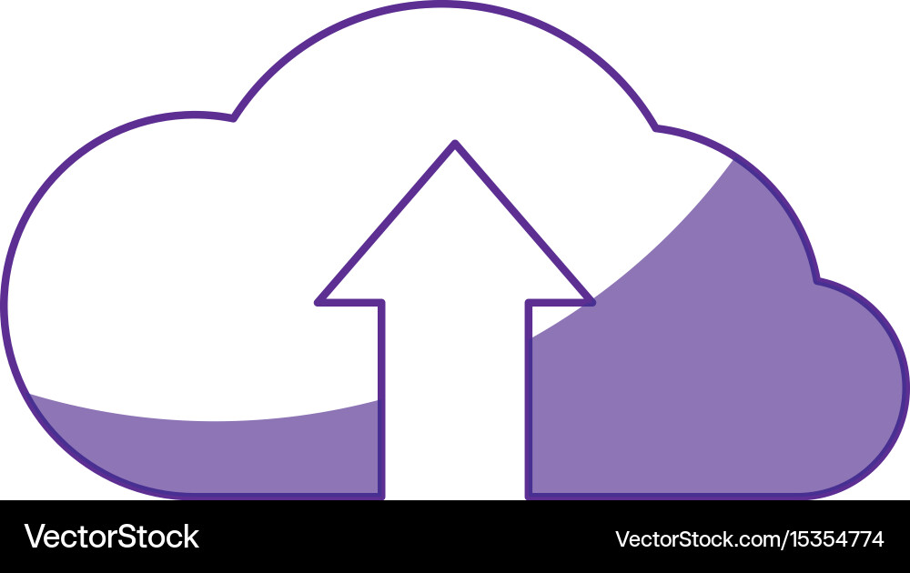 Cloud computing upload vector image