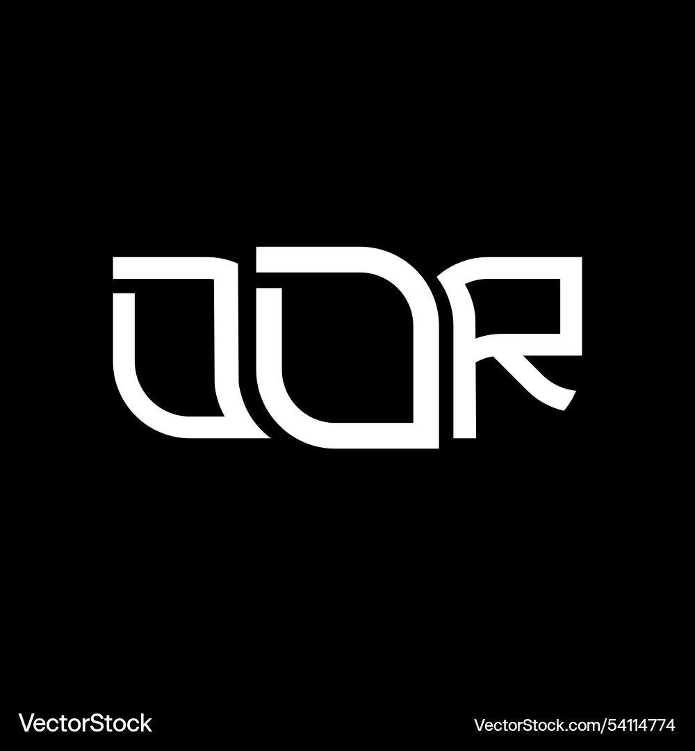 Ddr logo design simple and modern Vector Image