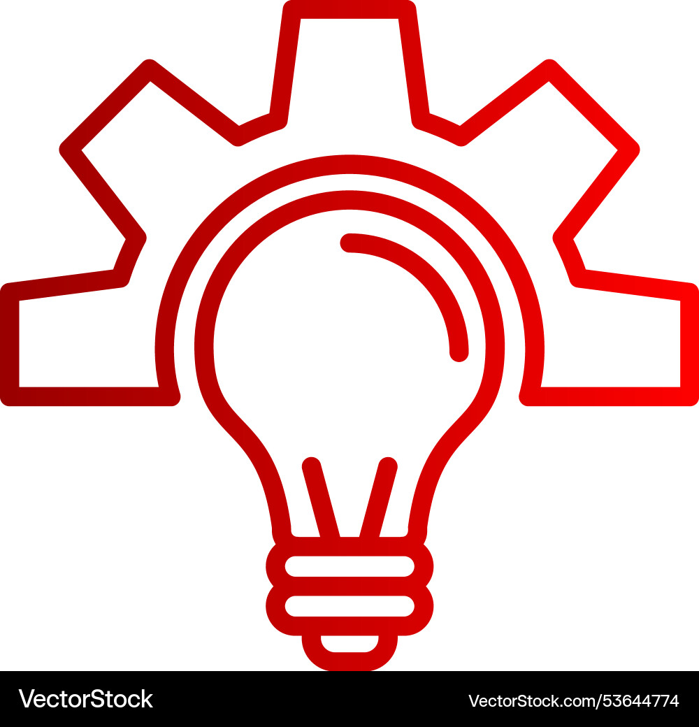 Development line gradient icon vector image