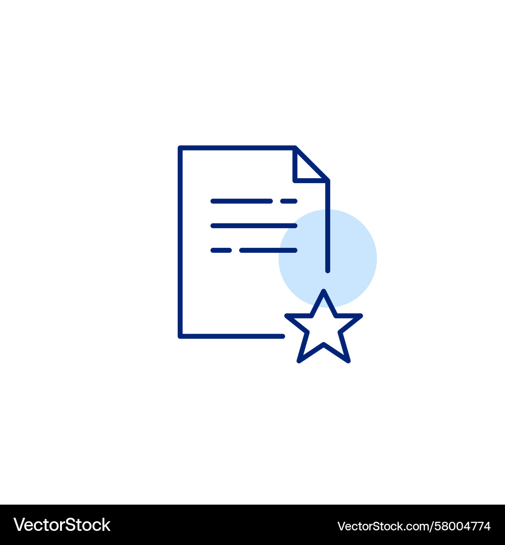 Document and star priority file important data Document and star priority file important data Vector Image