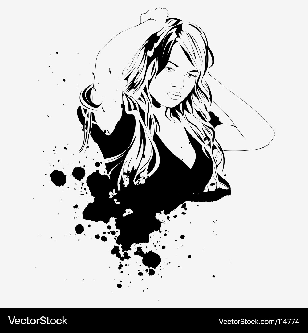 Drip Graffiti Girl vector image