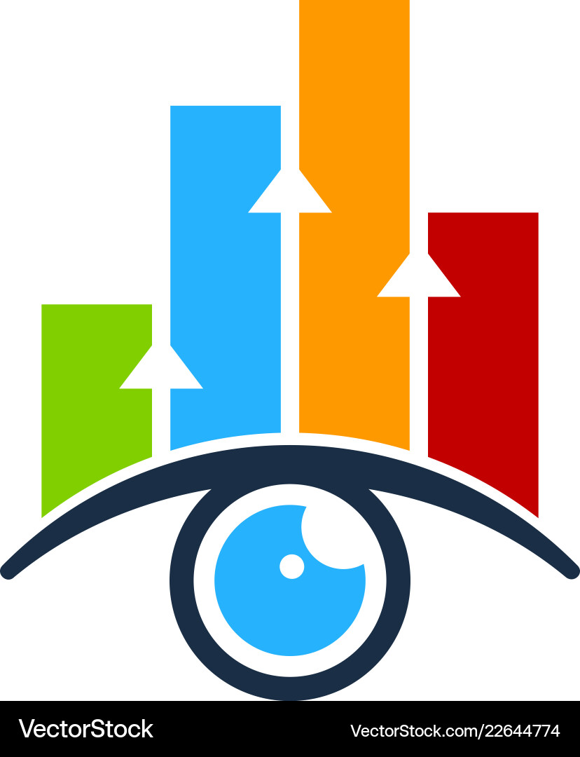 Eye Graph Icon - Data Visualization vector image
