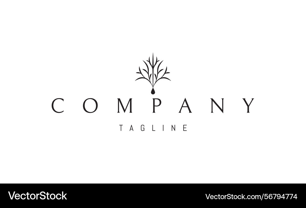 Logo with an abstract image of a tree Vector Image
