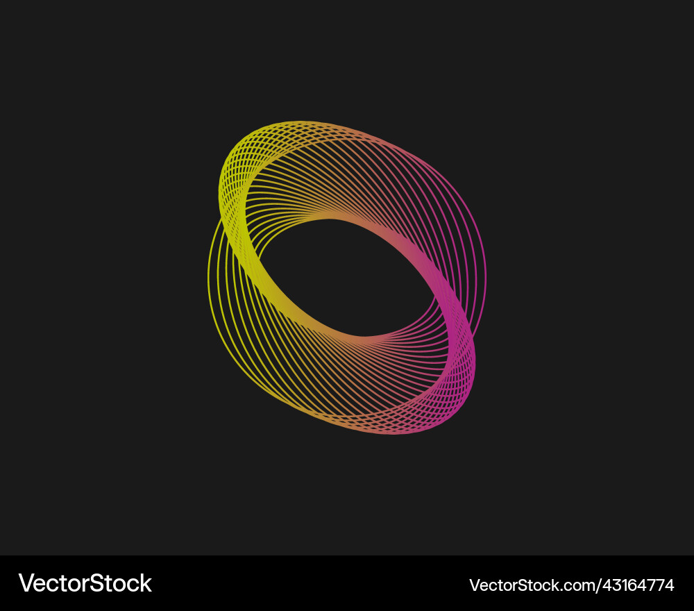 Spirograph abstract element on black background Spirograph abstract element on black background vector image