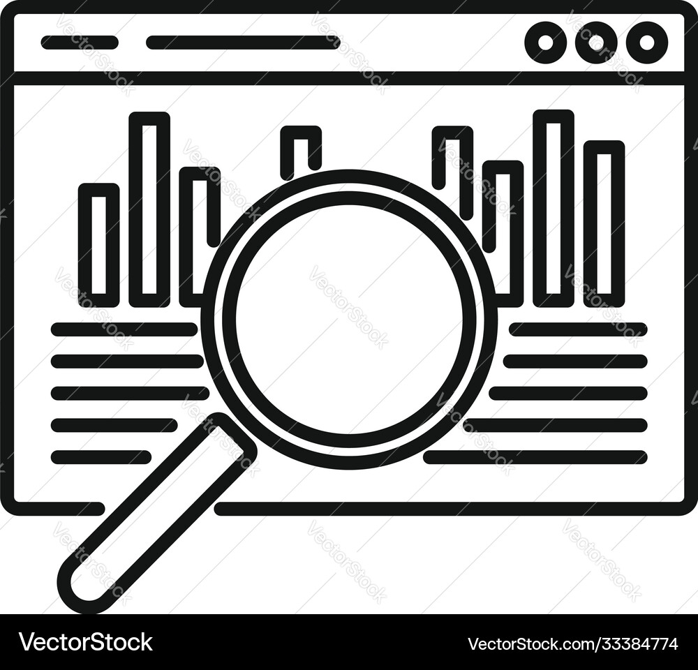 Web audit icon outline style Vector Image