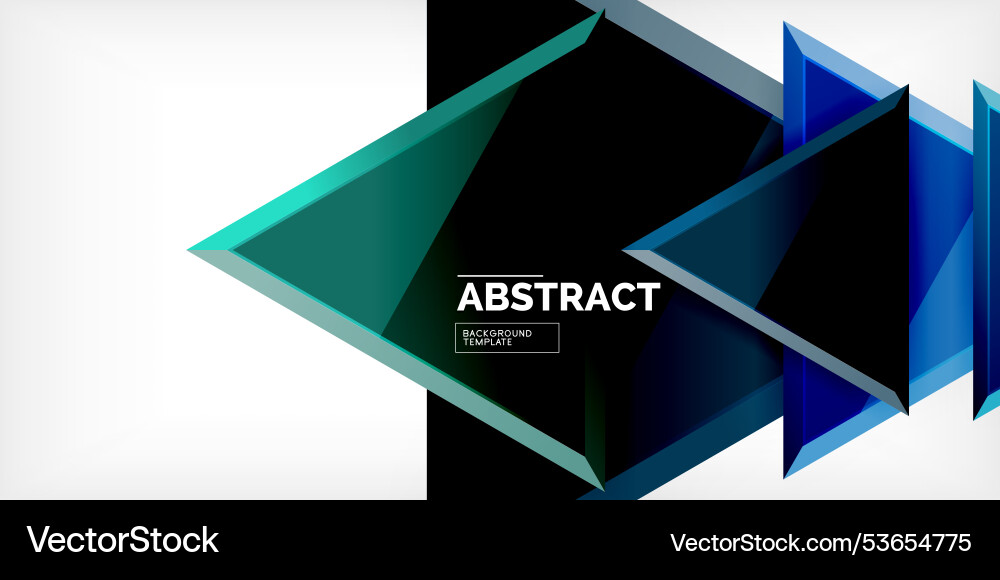 Abstract background - colorful triangles with 3d Abstract background - colorful triangles with 3d Vector Image