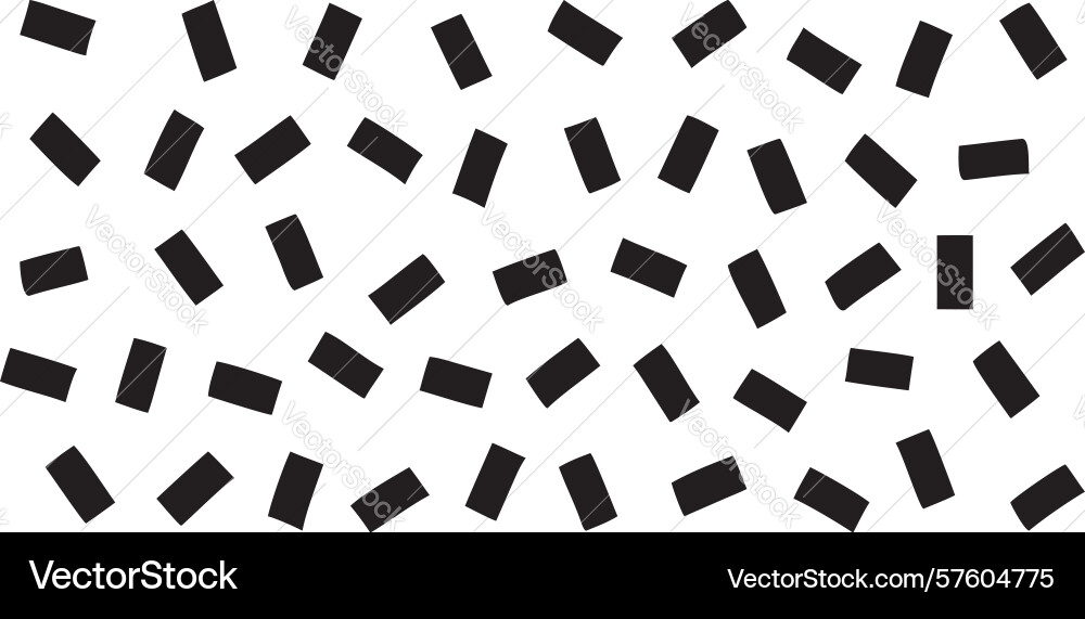 Abstract black random dash line pattern design vector image