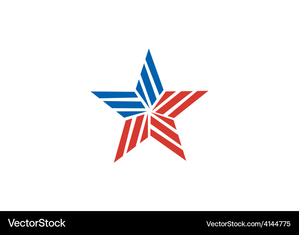 American Stripes Logo Royalty Free Vector Image