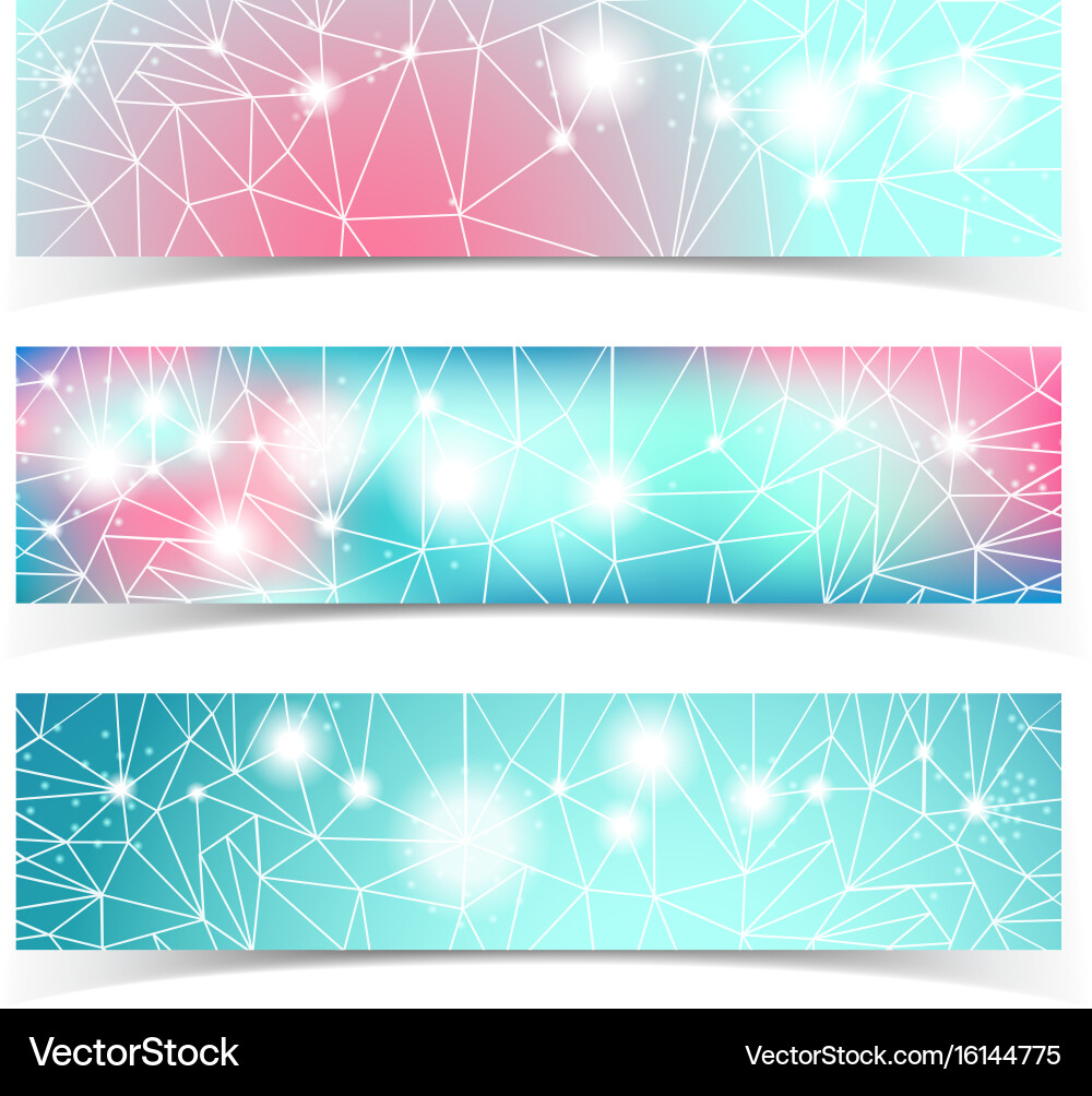 Banner set with multiple lines vector image