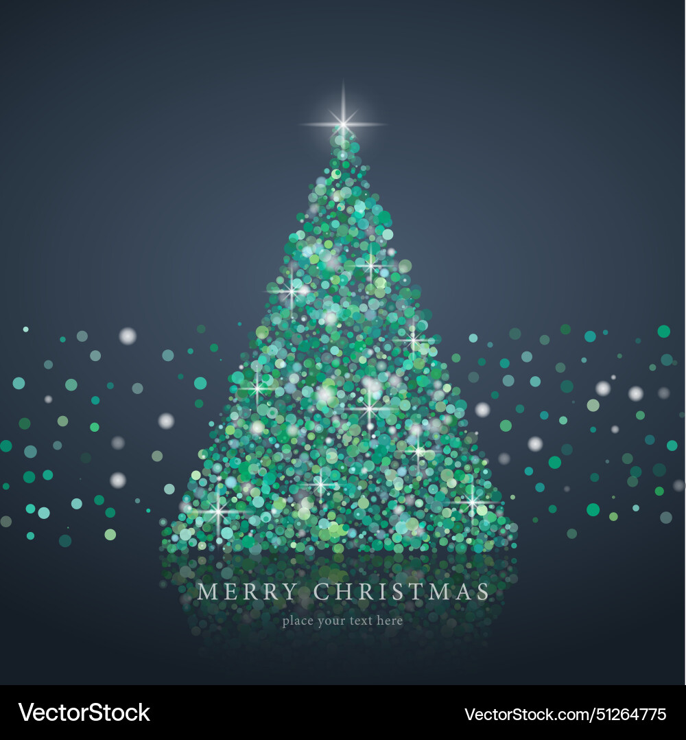 Christmas tree from light background Royalty Free Vector