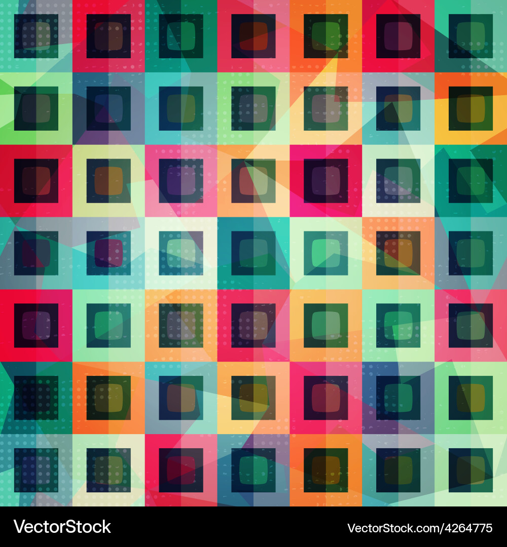 Colored squares seamless pattern vector image
