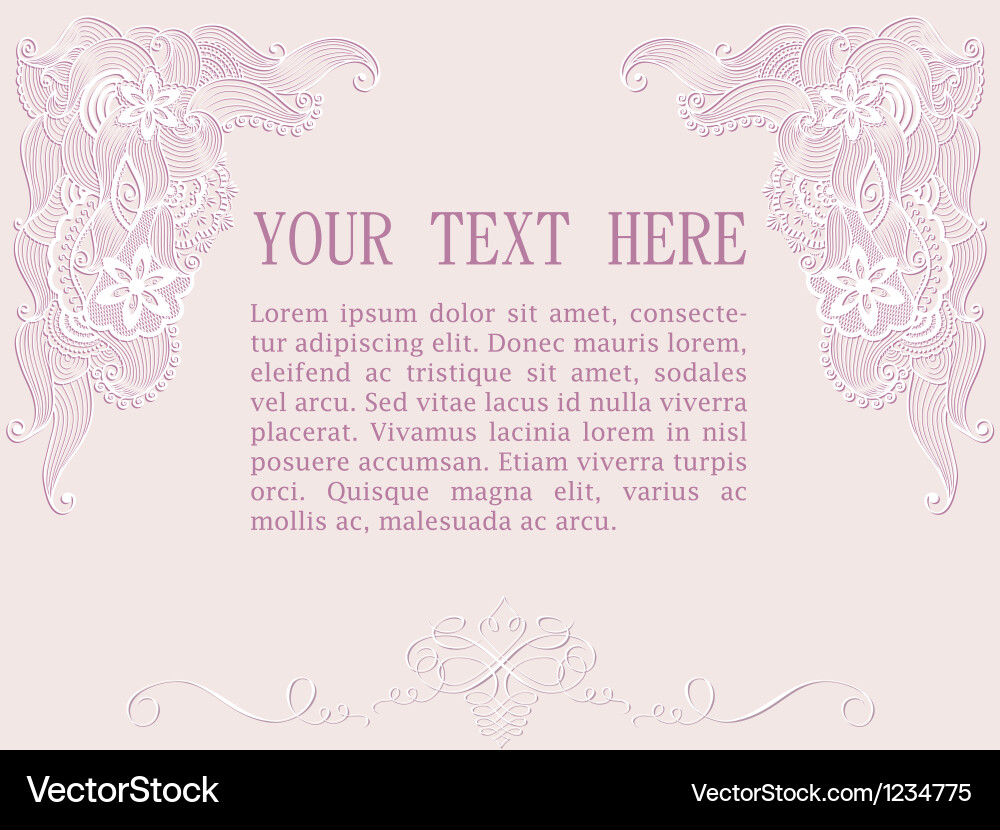 Floral Wedding Invitation Vector Image