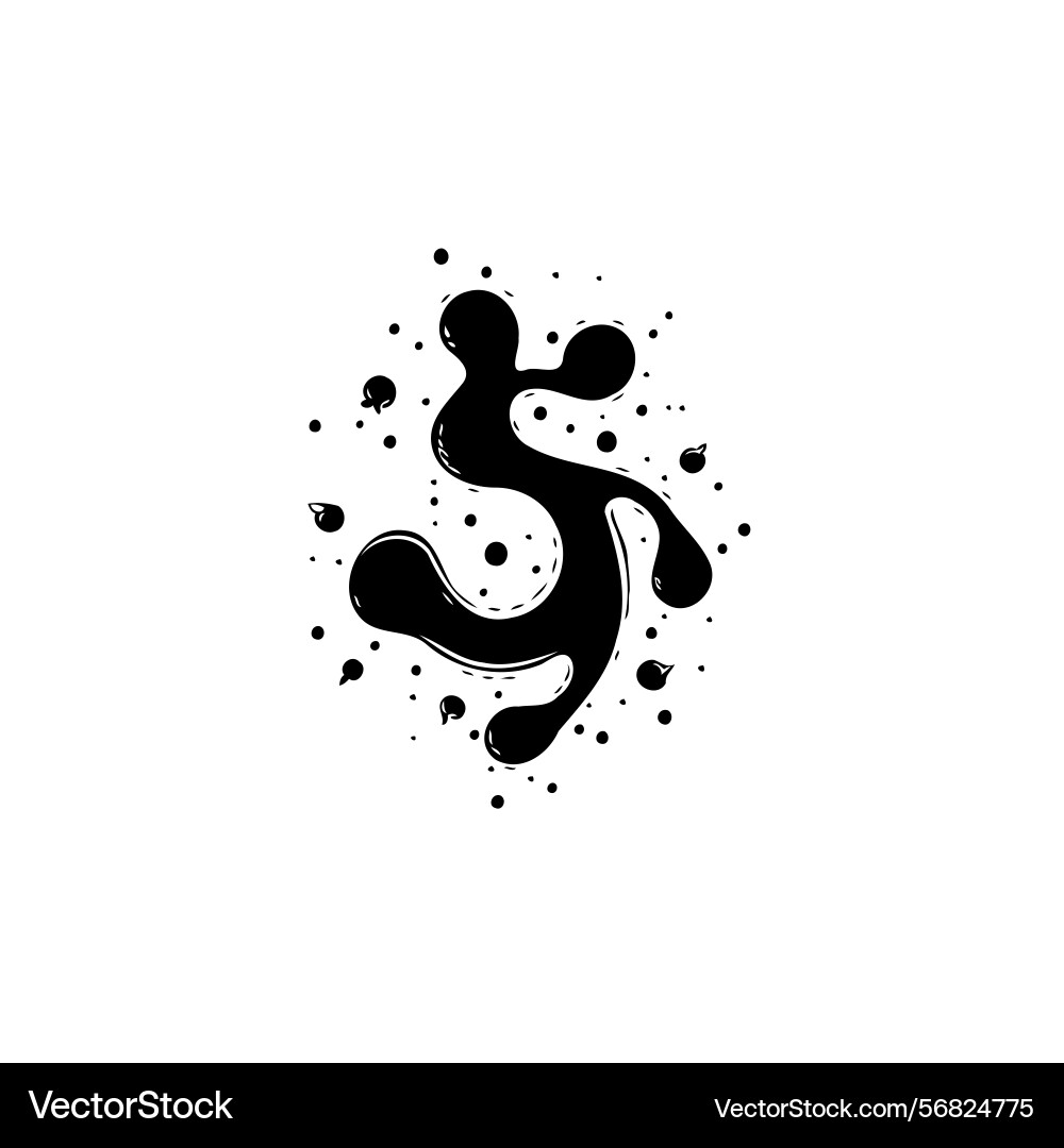 Fluid abstract shape on a white background Vector Image