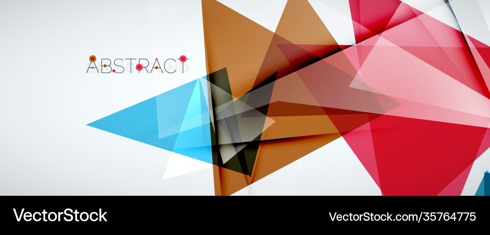 Geometric abstract background color triangle Vector Image