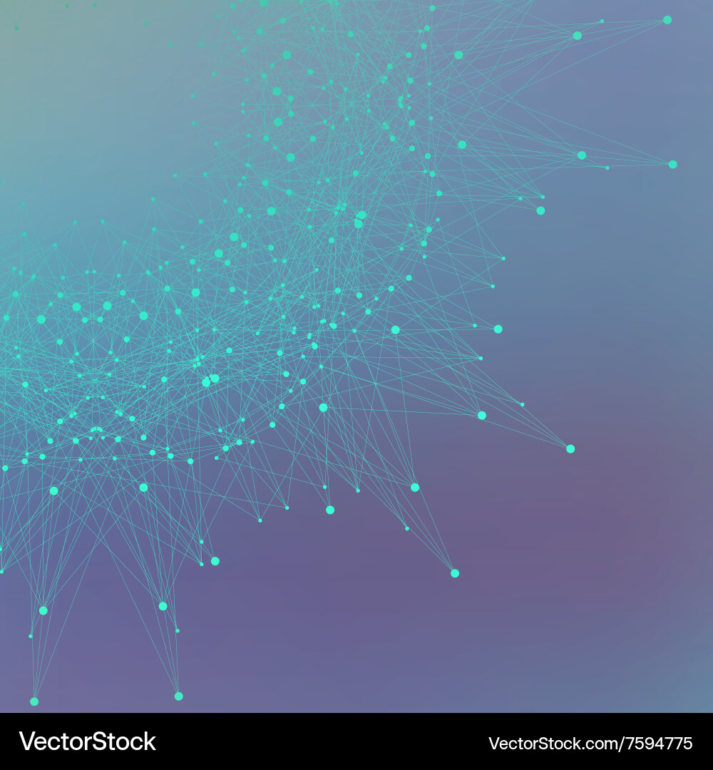 Geometric abstract form with connected line Vector Image