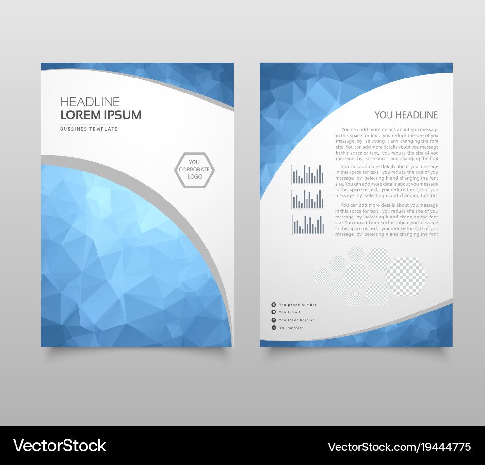 Geometric Triangle Presentation Template Vector Image