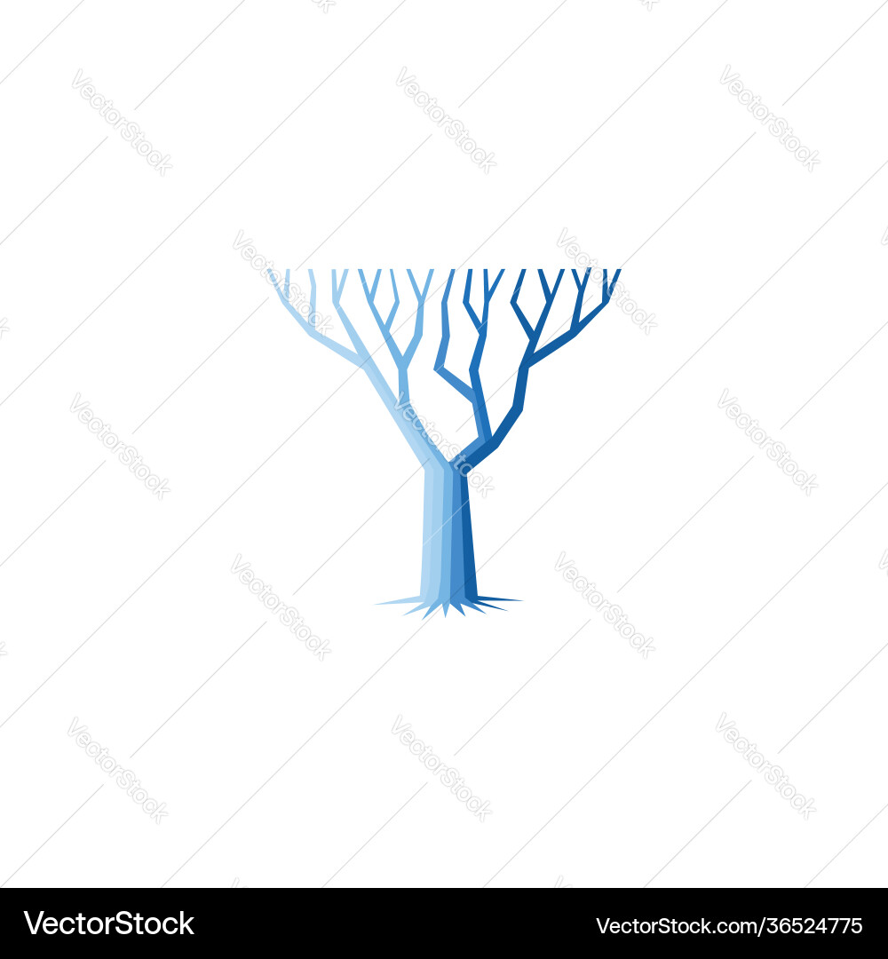 Intelligence fibonacci tree logo vector image