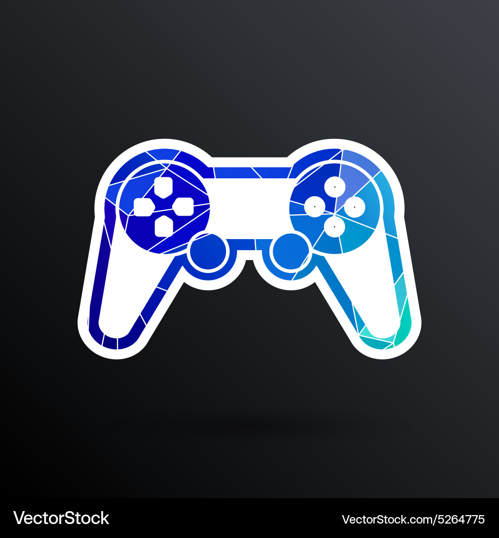 Joystick icon rounded squares button console Vector Image