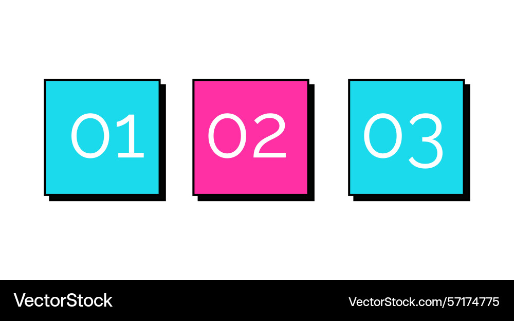 Number bullet point simple design elements Number bullet point simple design elements vector image