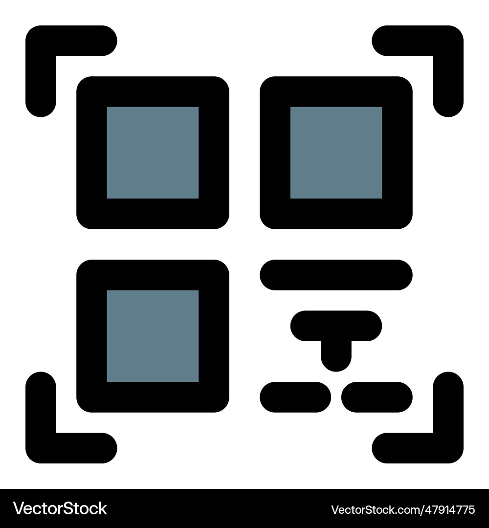 Qr code a two dimensional matrix barcode Vector Image