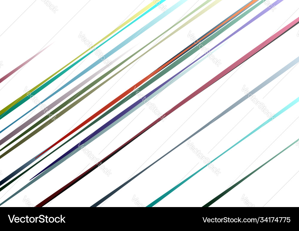 Random colorful lines with gradient fill vector image