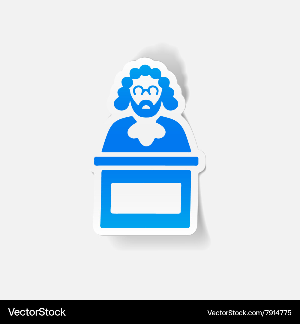 Realistic design element judge Vector Image