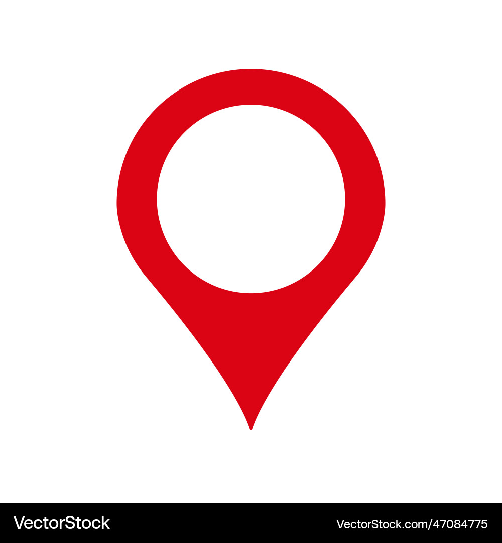 Red map pin location pointer Red map pin location pointer vector image