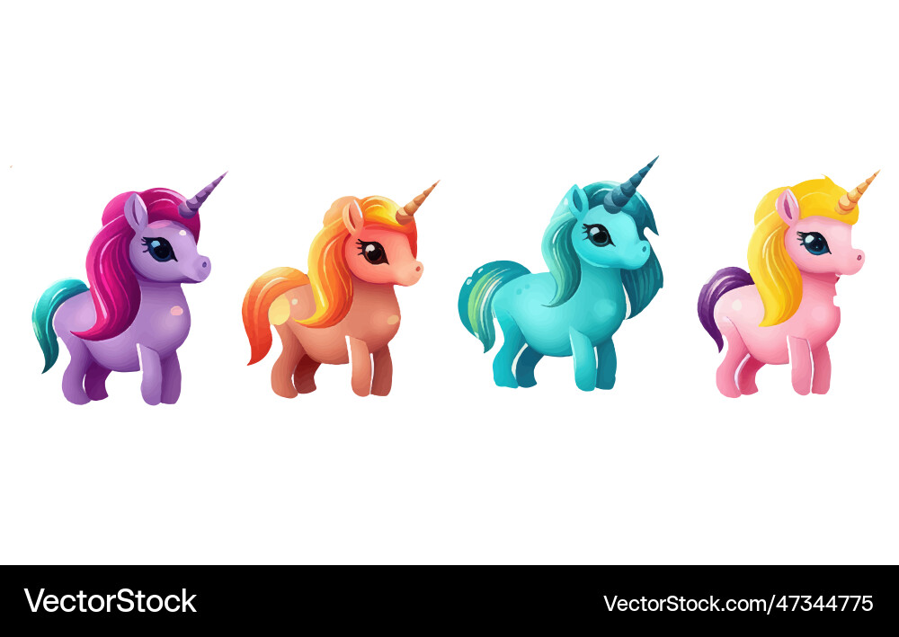 Ui set of cute different magic Ui set of cute different magic vector image