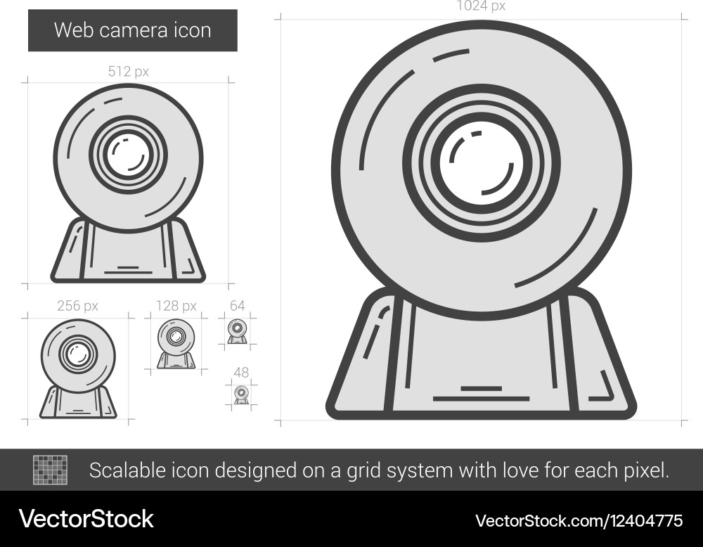 Web camera line icon Vector Image