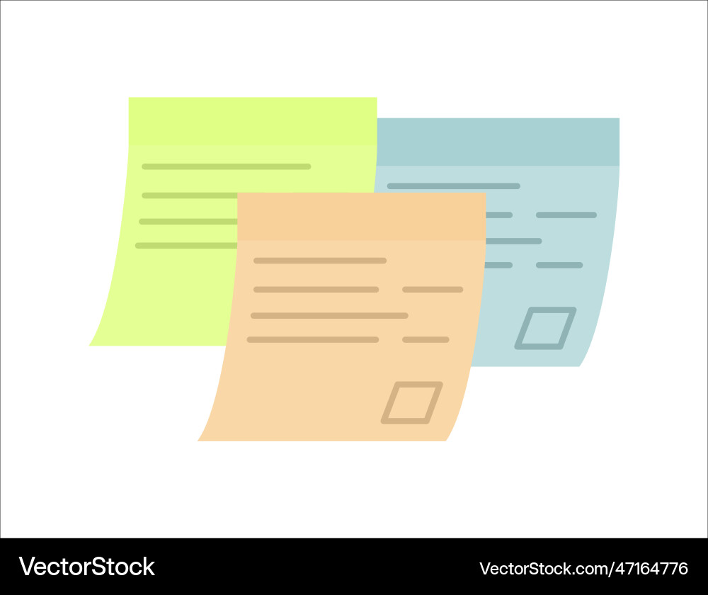 A set of notebook sheets A set of notebook sheets Vector Image