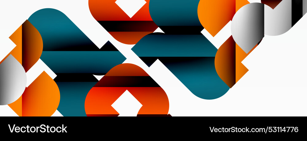 Abstract background colorful geometric curve Vector Image