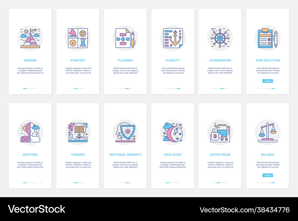 Business strategy success businessman work ux ui – Royalty-Free Vector ...