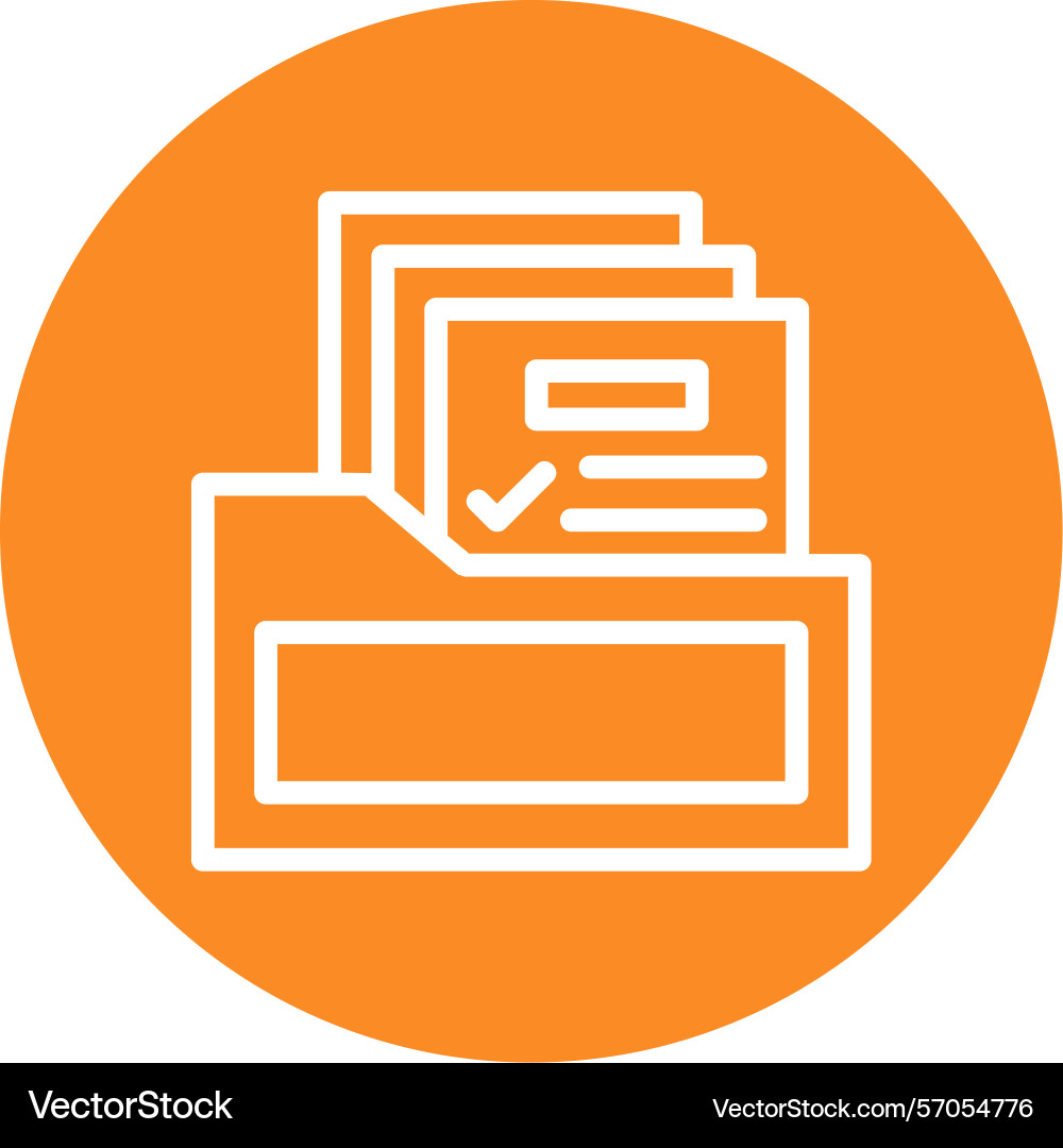 Documentation line circle style icon design vector image