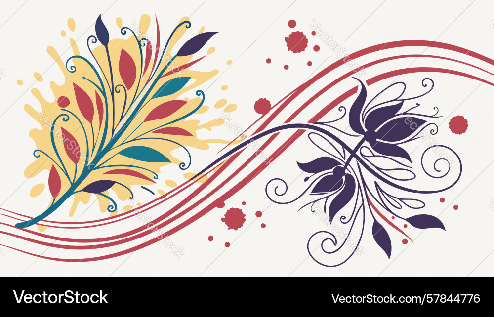 Dynamic runner splashing through colorful paint Vector Image