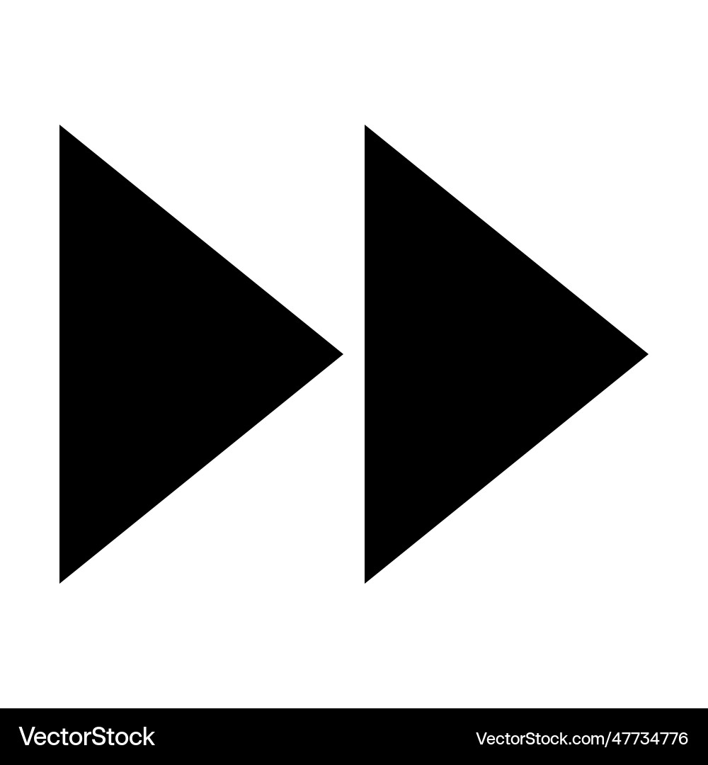 Fast Forward Icon - Play Button vector image