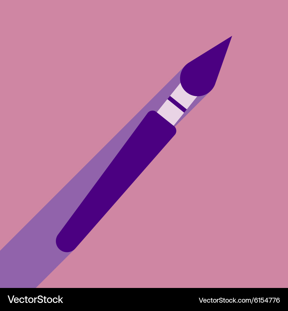 Flat with shadow icon and mobile application brush vector image