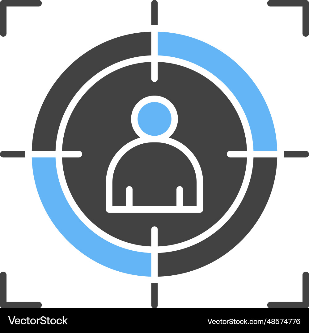 Focus on user icon image Vector Image