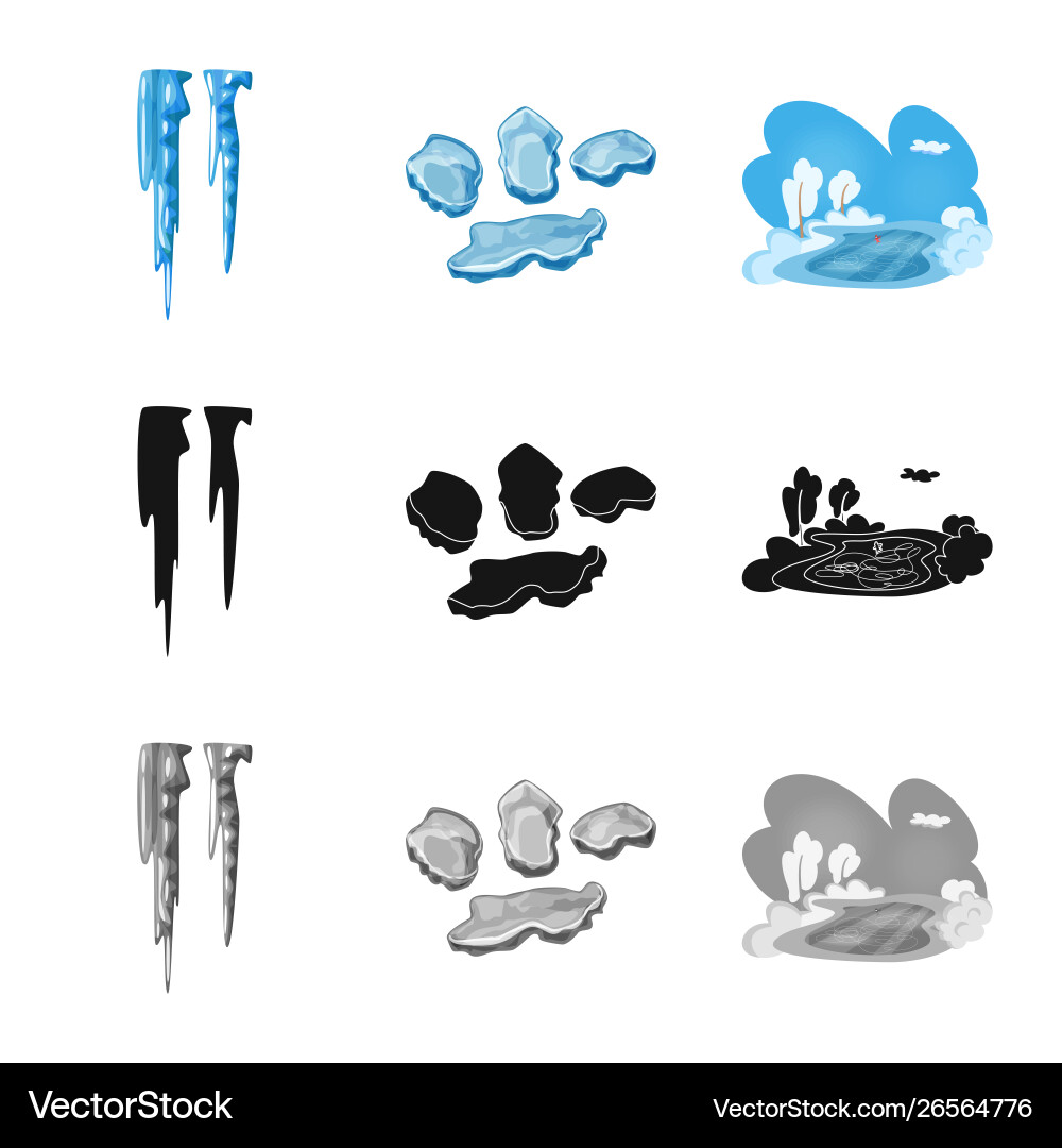Isolated object texture and frozen logo vector image