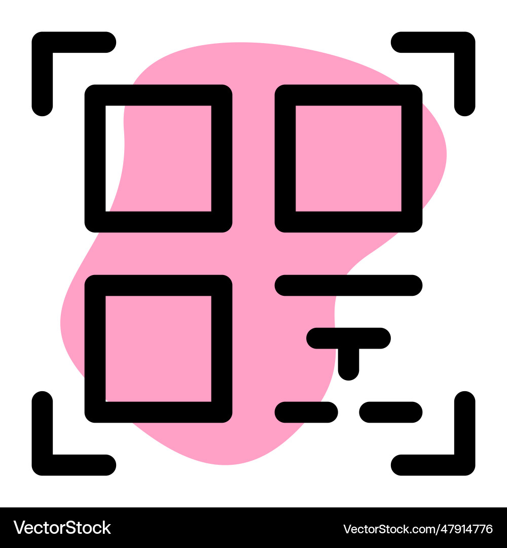 Qr code a two dimensional matrix barcode vector image