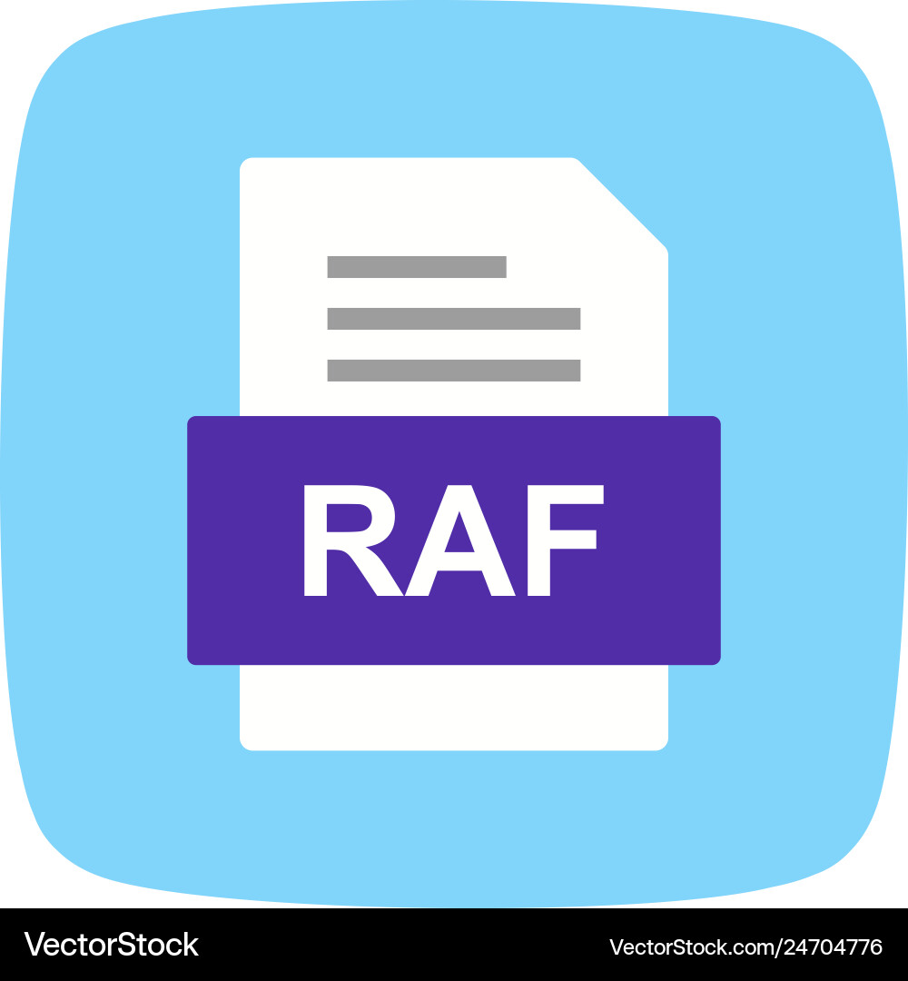 Raf file document icon Vector Image