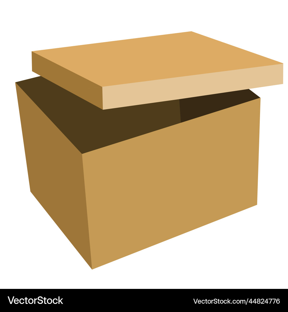 Rectangular deep box for moving or storage Rectangular deep box for moving or storage vector image
