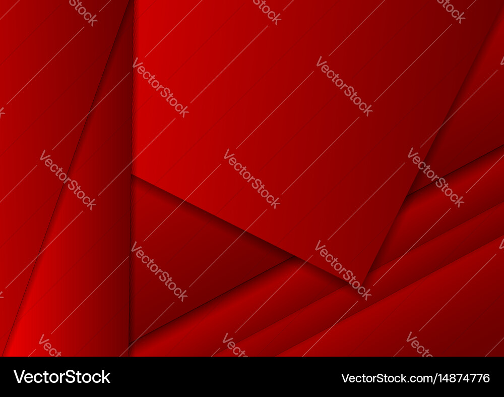Red background abstract square overlap concept vector image