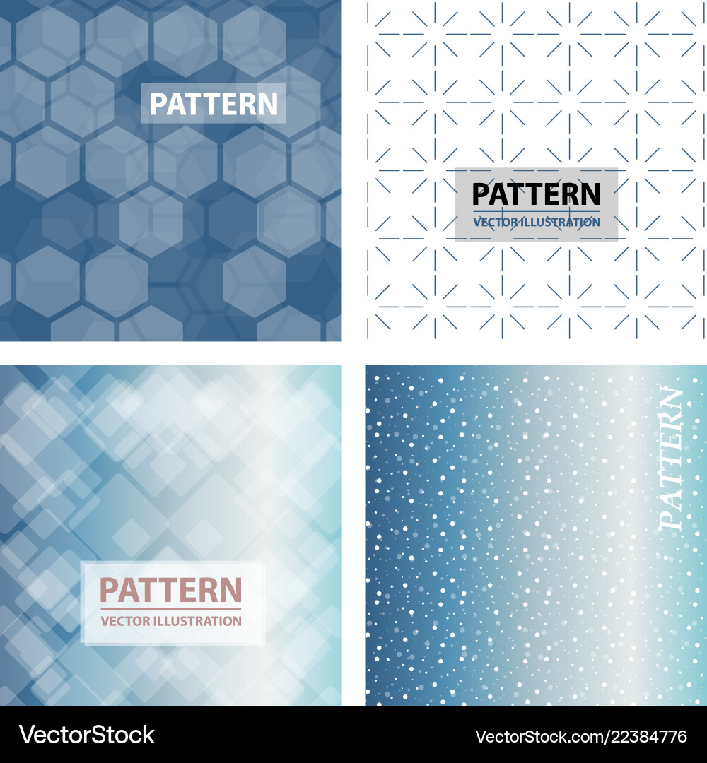 Set of cards patterns at the background vector image