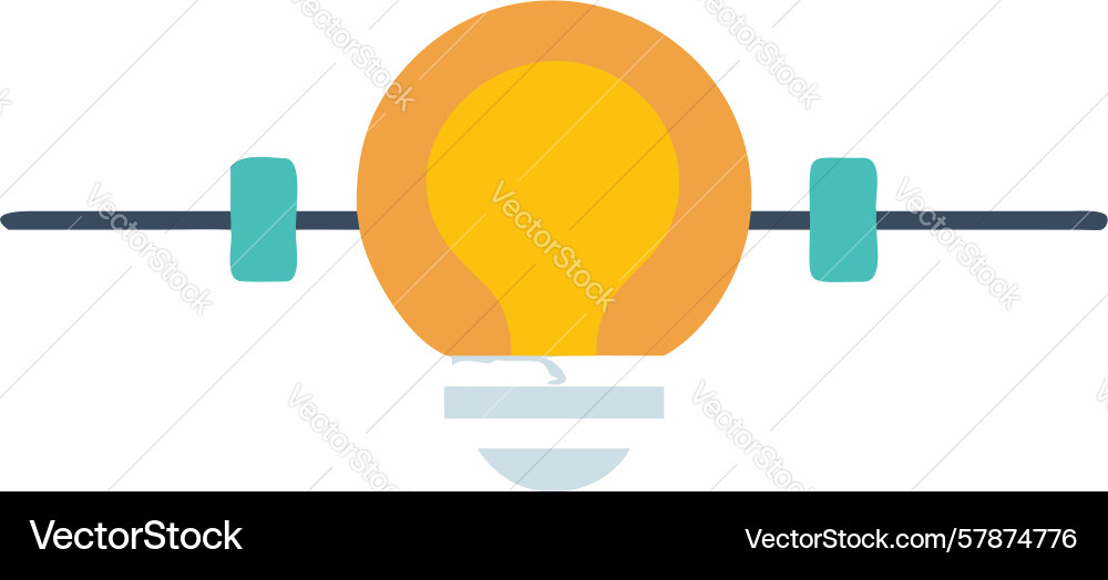 Simple lightbulb icon for connection Vector Image