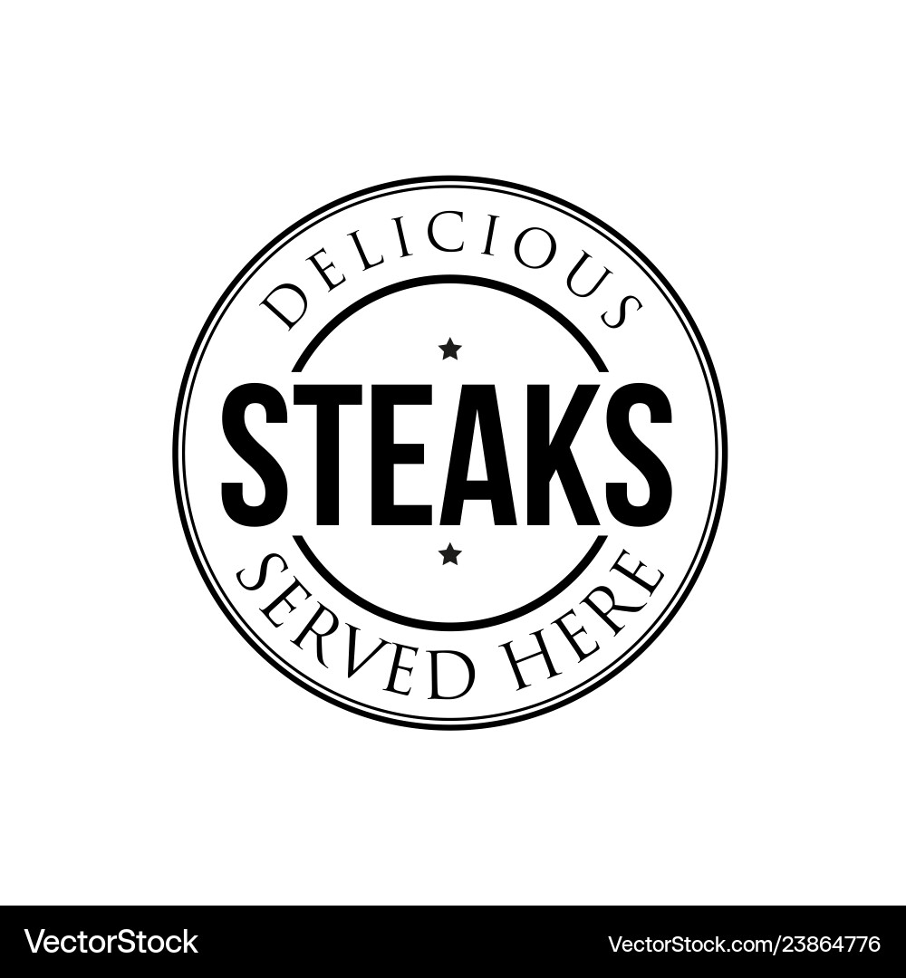 Steaks vintage stamp black logo Vector Image