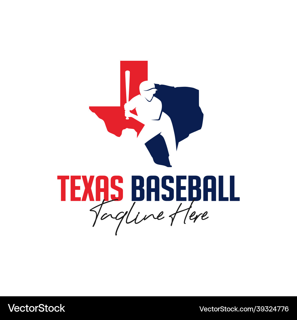 Texas Baseball Logo Inspiration Vector Image