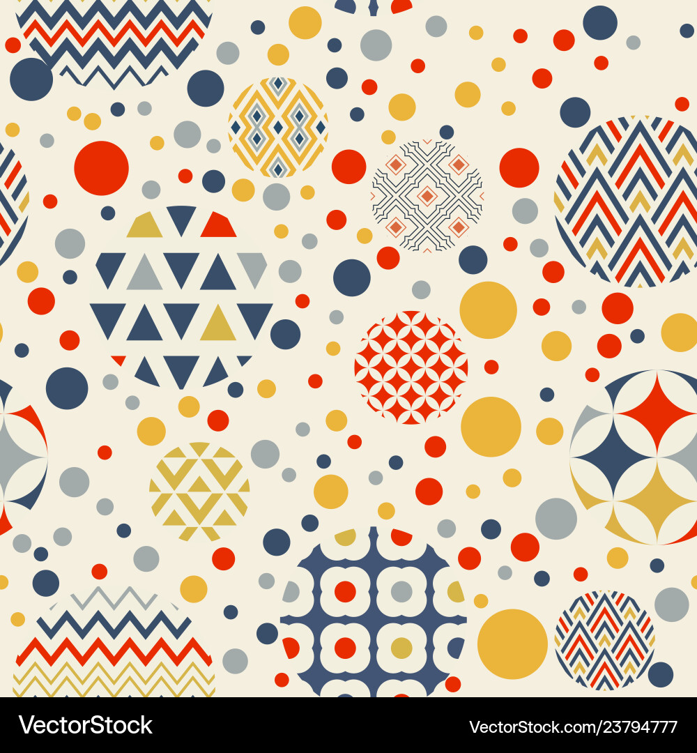 Abstract geometric seamless pattern circles Vector Image