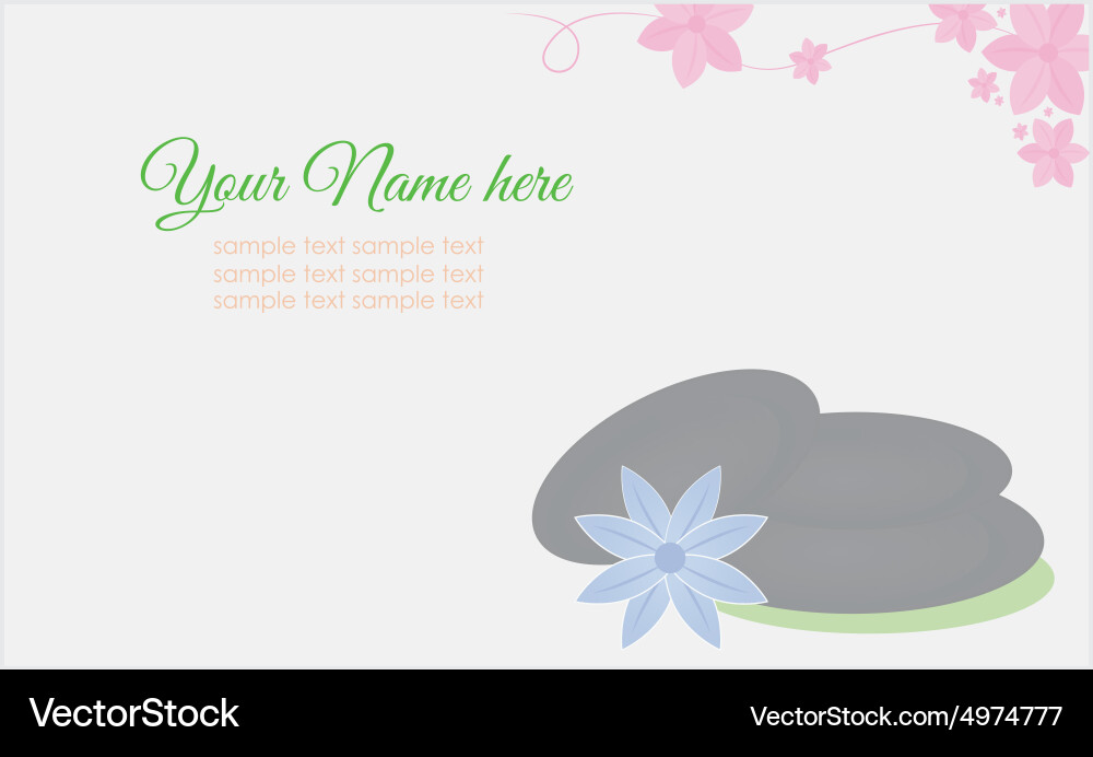Colored background with text and spa icons vector image