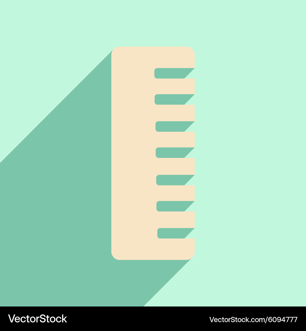 Flat with shadow icon and mobile application comb vector image